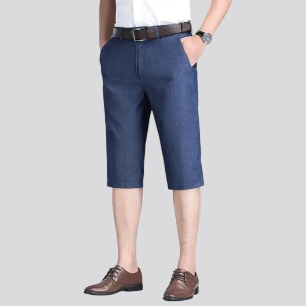Lyocell ultra-thin men's jean shorts