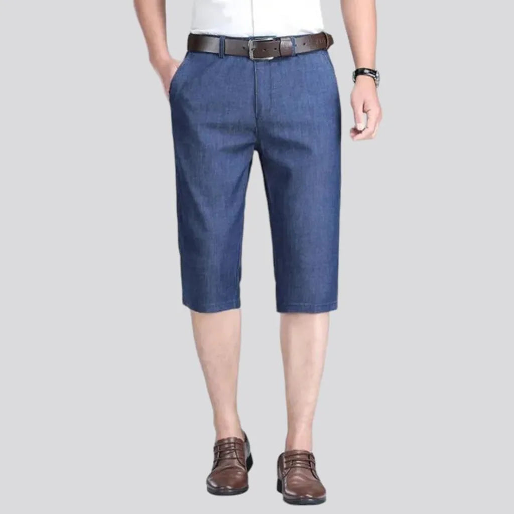 Lyocell ultra-thin men's jean shorts