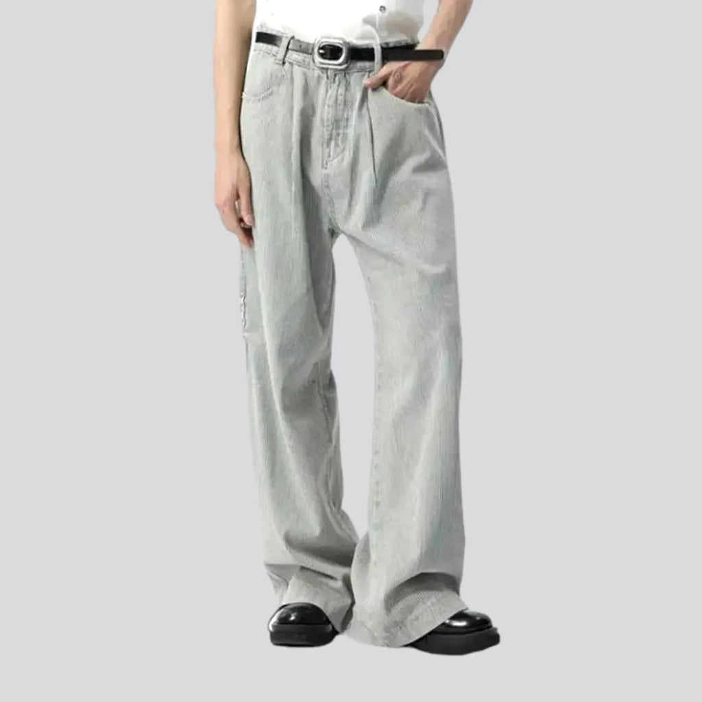 Baggy men's vertical-stripes jeans | Jeans4you.shop
