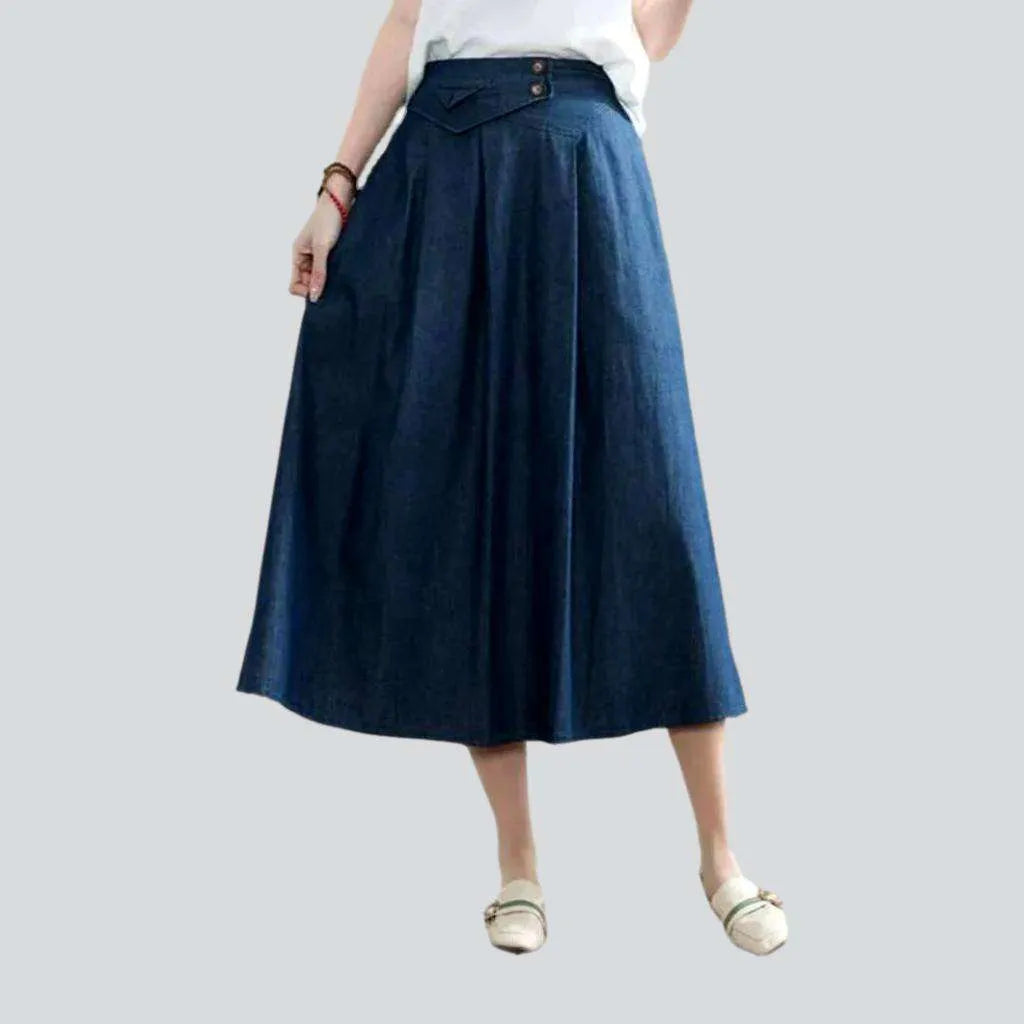 Ladies shops blue jean skirts