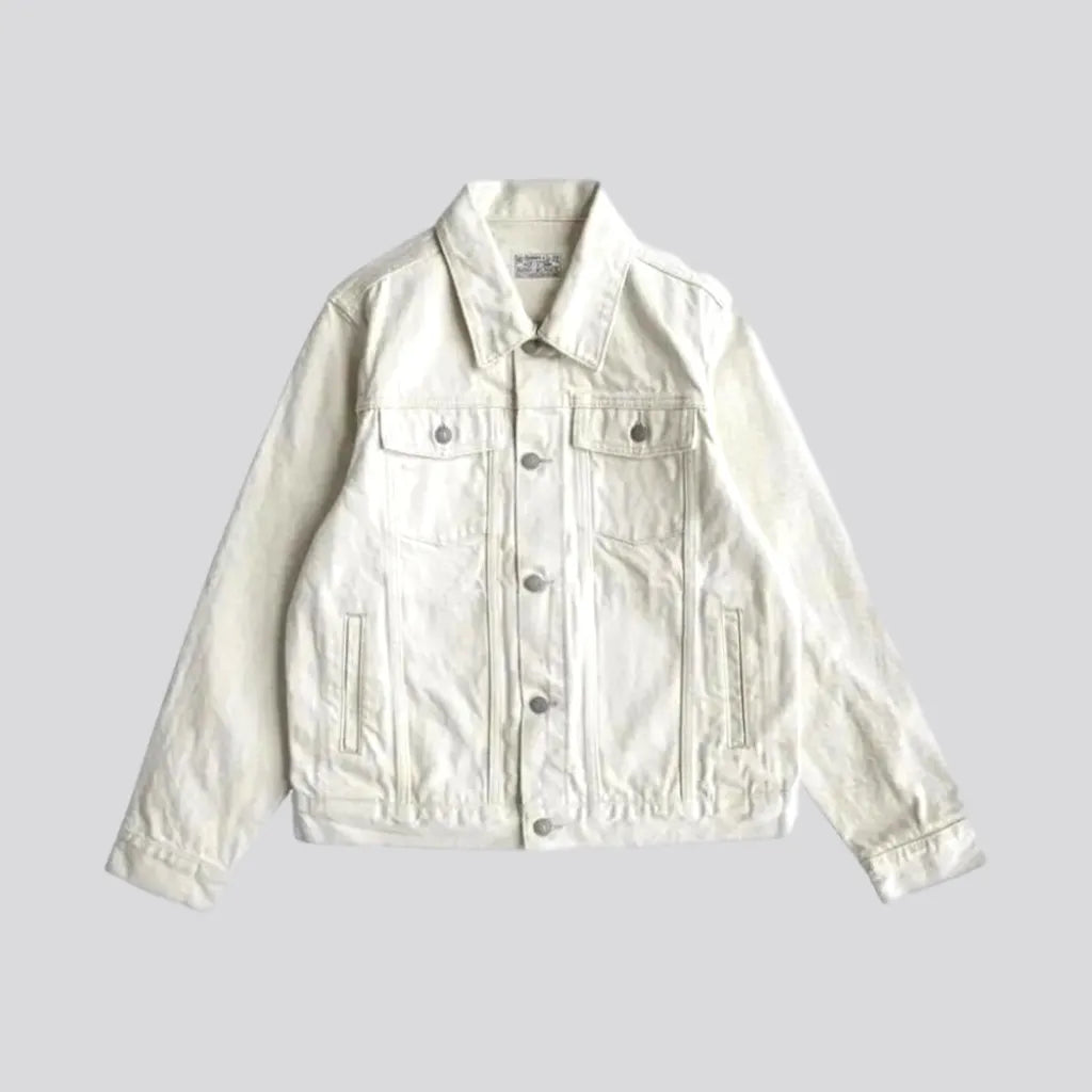 Monochrome 14.5 oz self-edge jean jacket | Jeans4you.shop