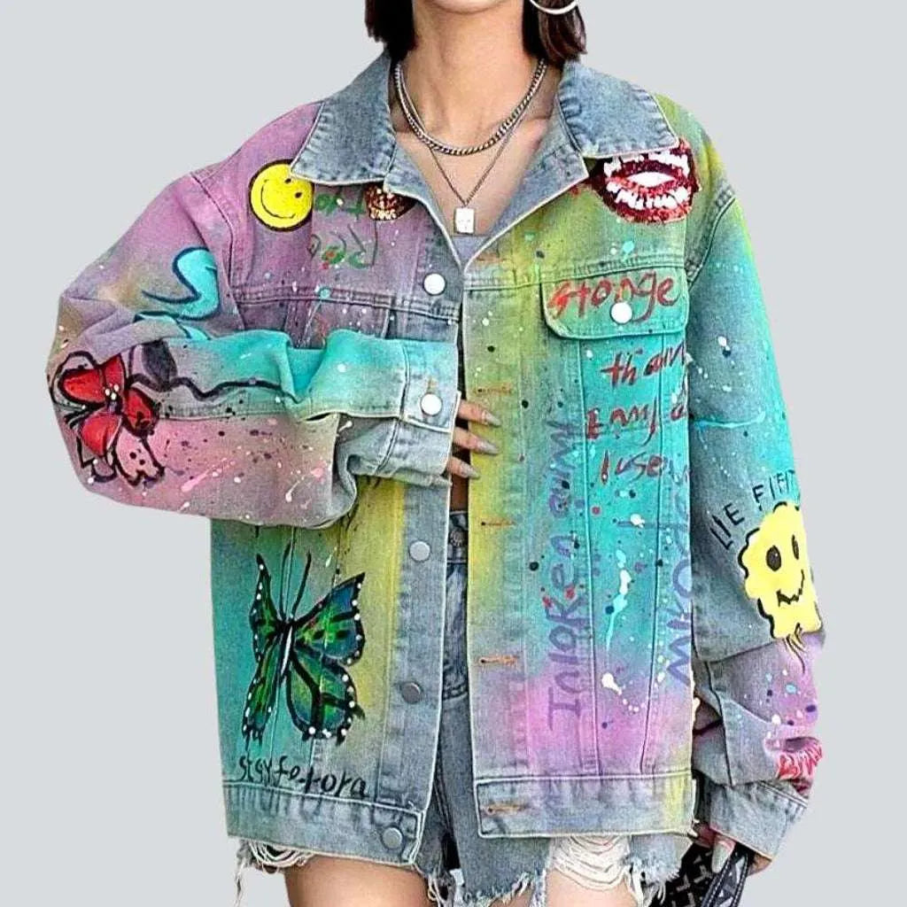 Painted Denim selling Jacket