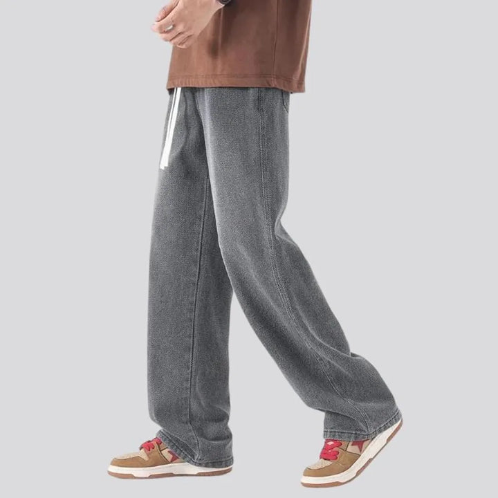 Sanded vintage denim pants