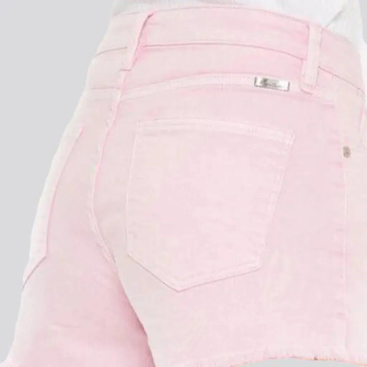 Vintage color women's denim shorts