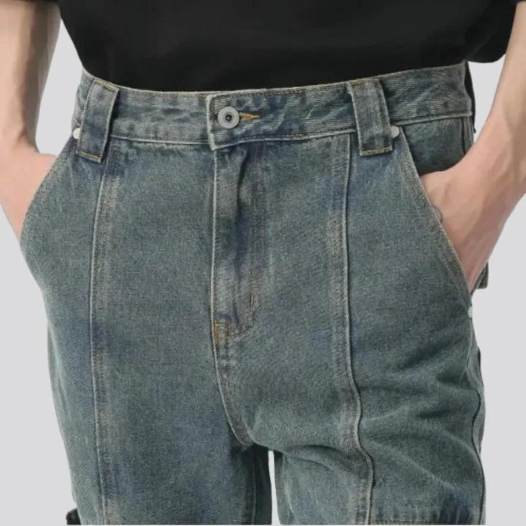 Straight high-waist jeans
 for men