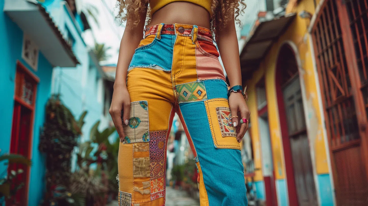 Renaissance of Color with Women's Patchwork Jeans | Jeans4you.shop