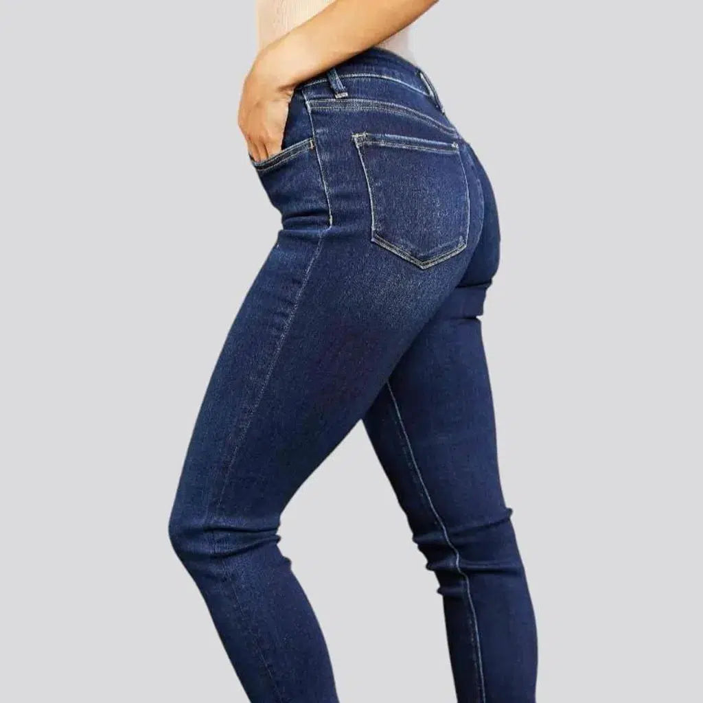 High-waist women's skinny jeans