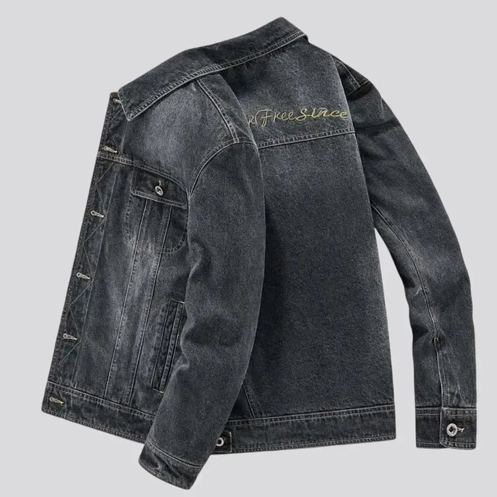 Stylish casual men's jean jacket