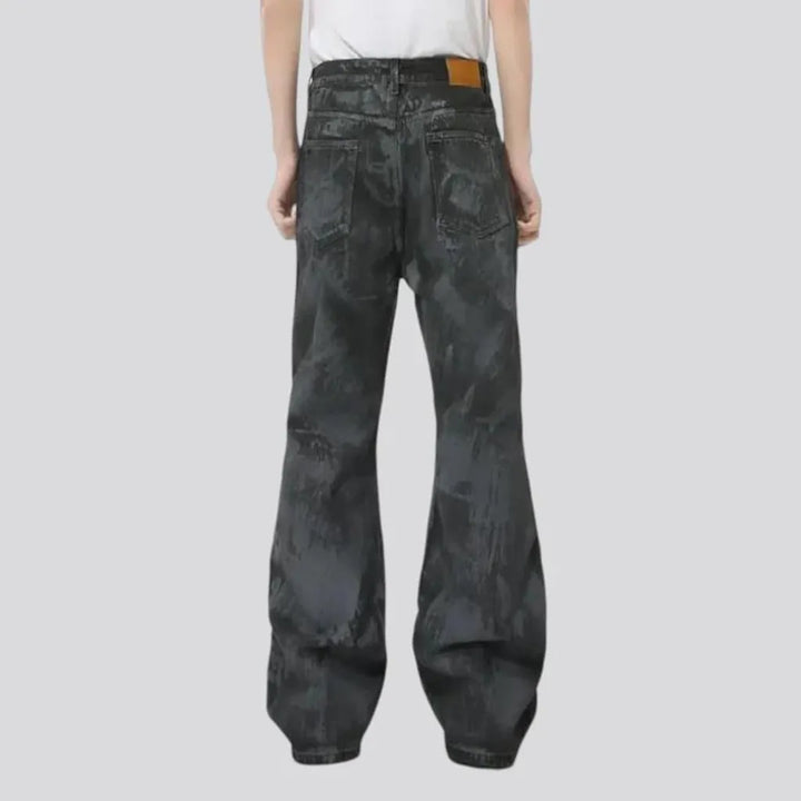 Loose fit bootcut fashion men's jeans