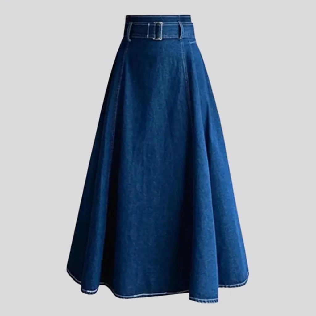 90s medium-wash women's jeans skirt