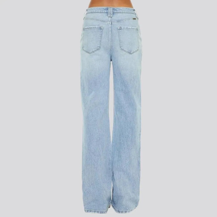 Sanded women's grunge jeans