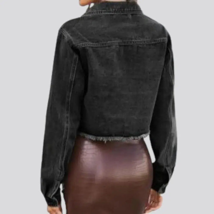 Short vintage jean jacket
 for women