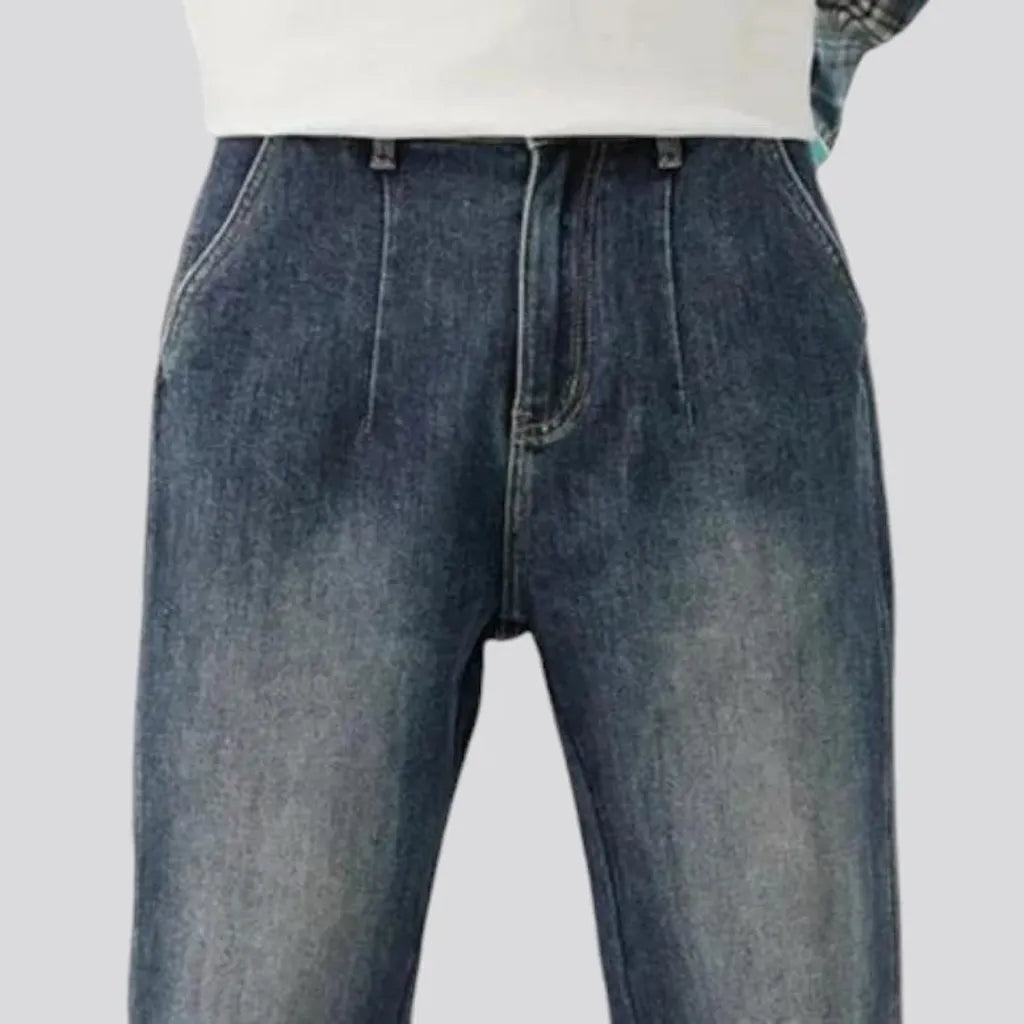 Sanded vintage baggy fit men's jeans