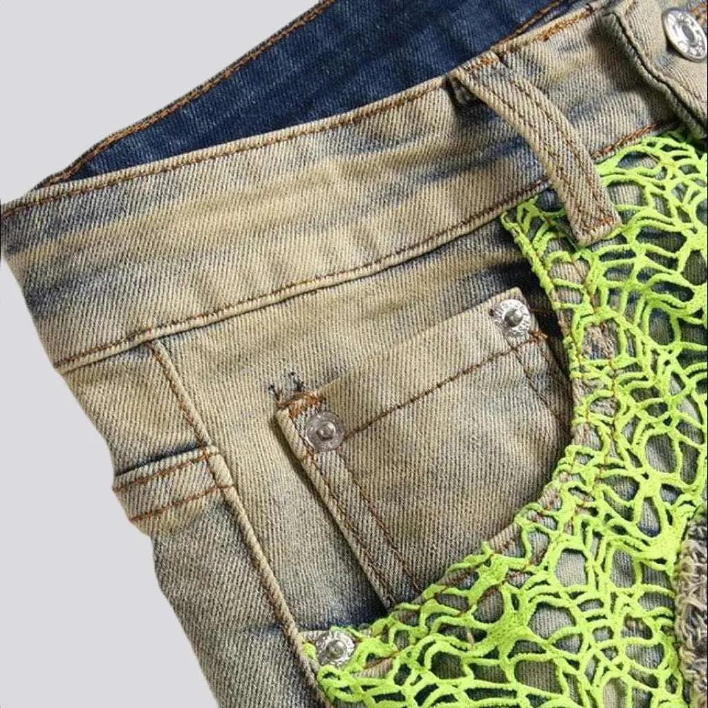 Vintage acid men's green jeans
