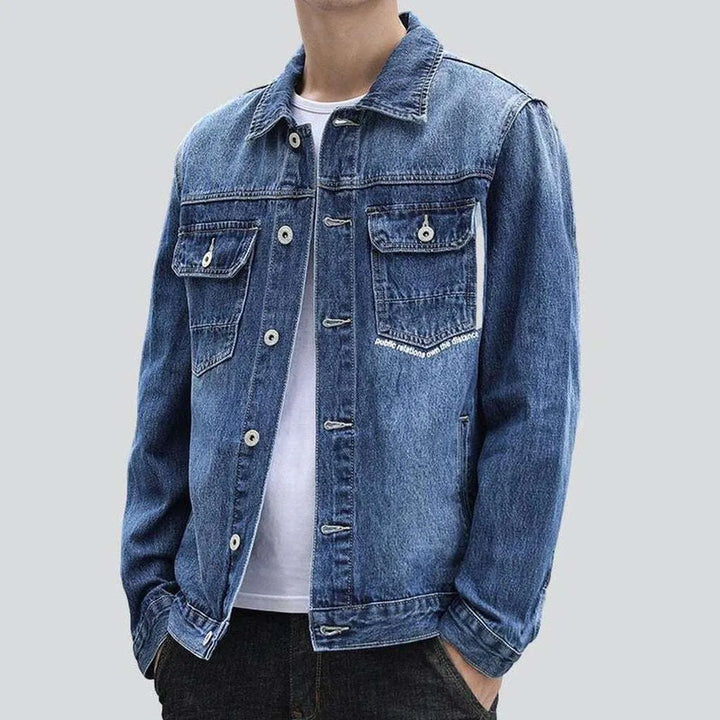 Casual men's blue jeans jacket