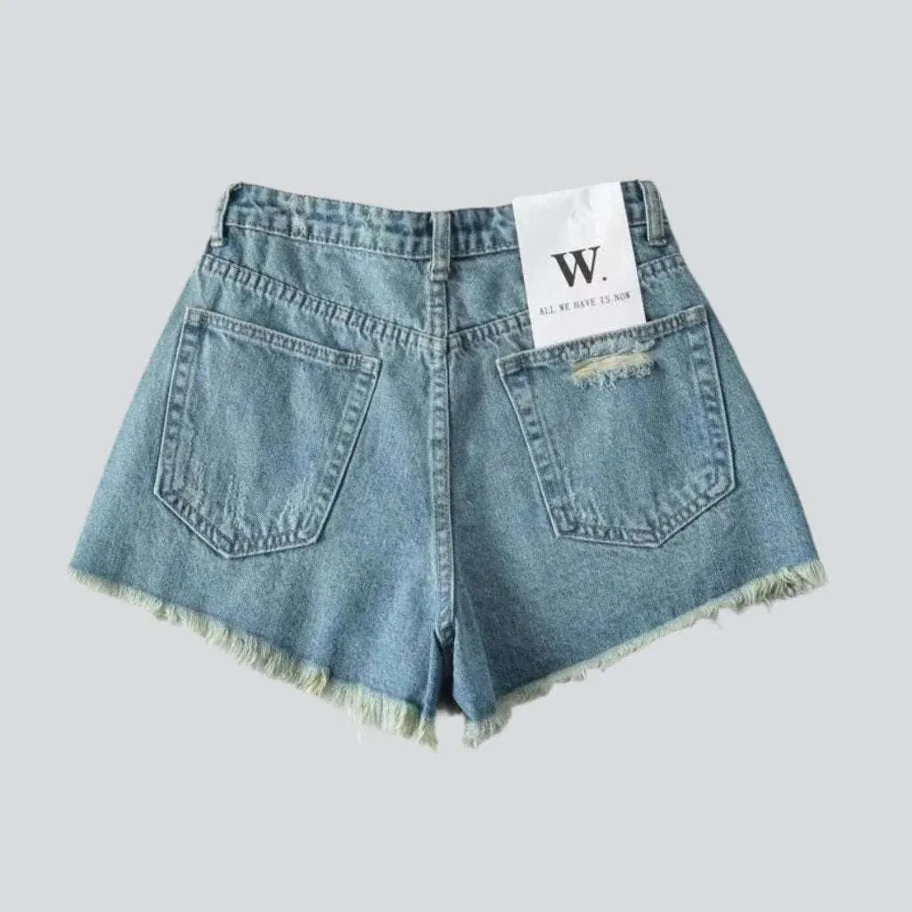 Y2k fashion distressed denim shorts
