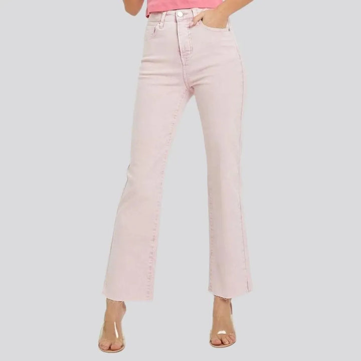 Trendy high rise women's jeans