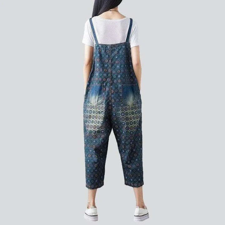 Painted with bubbles denim overall