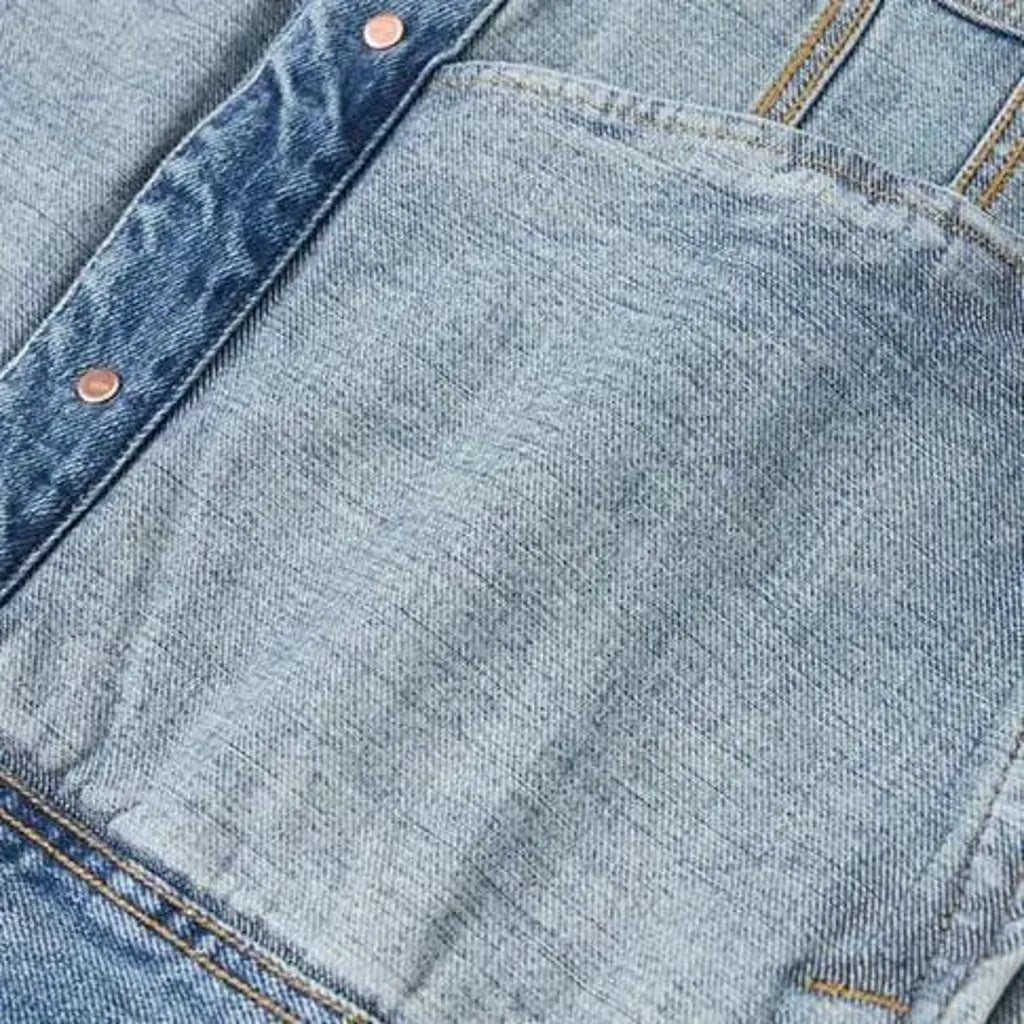 Vintage stonewashed jean jacket
 for men