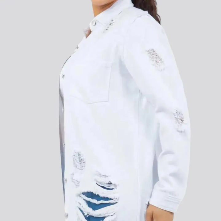 Classic stylish women's denim shirt