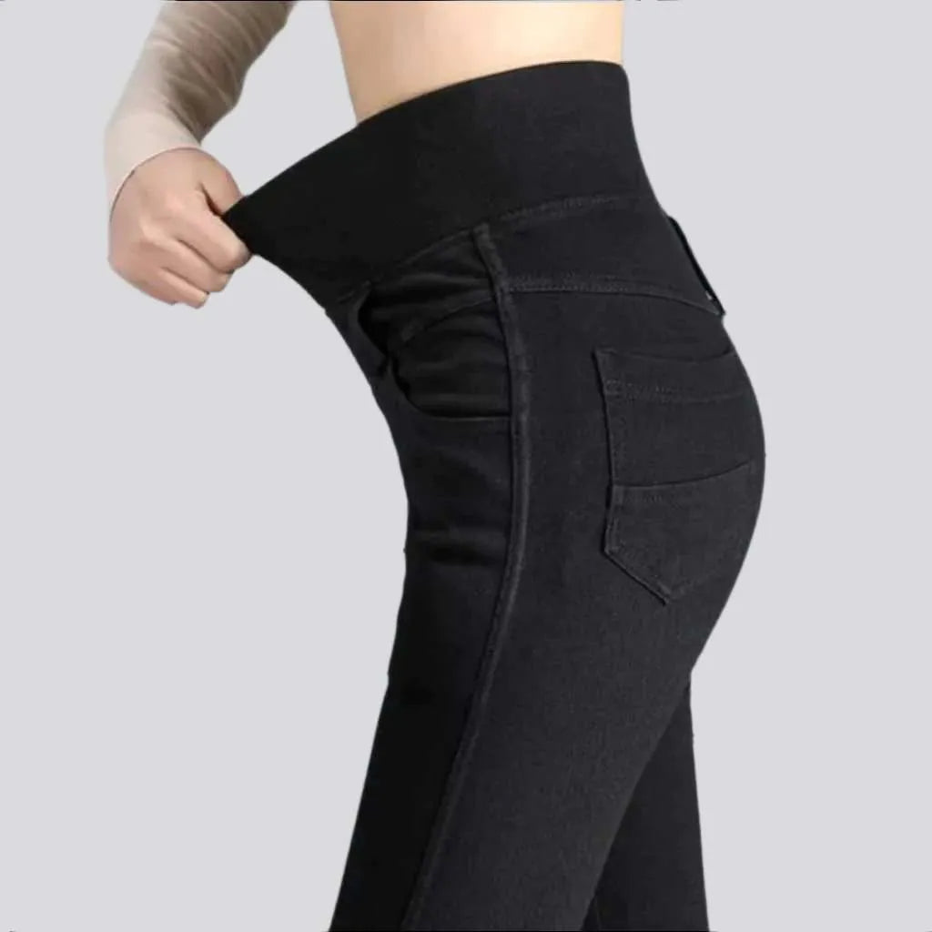 Stonewashed women's casual jeans