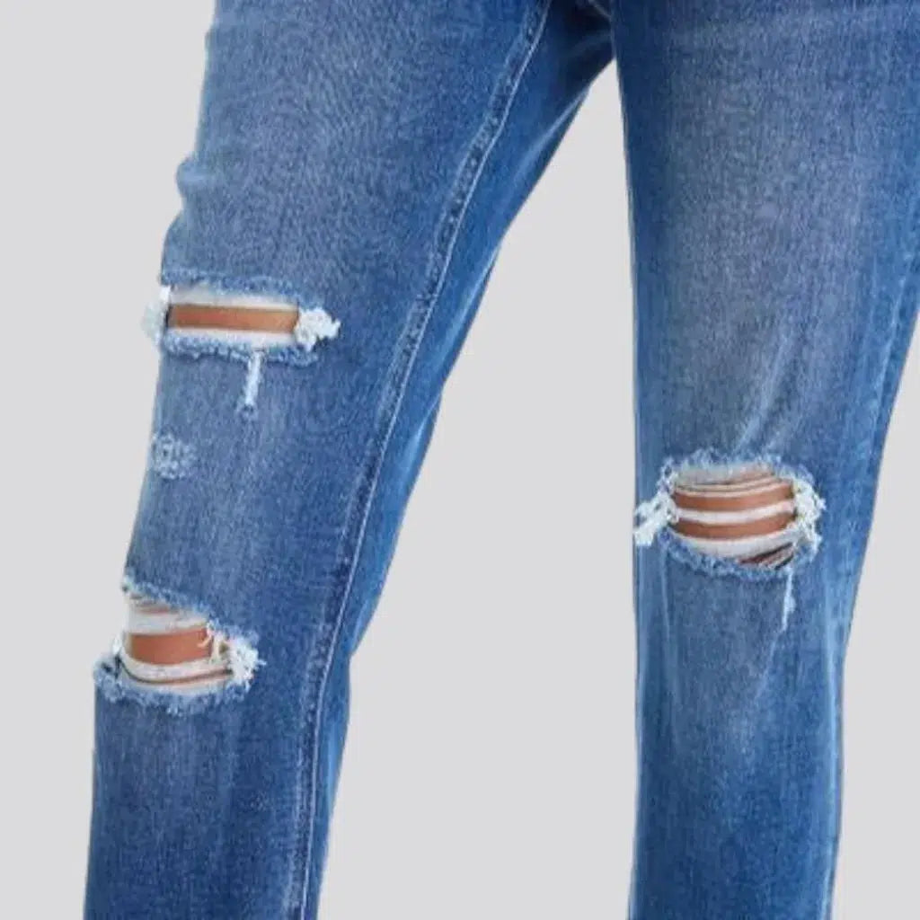 Slim distressed jeans
 for women