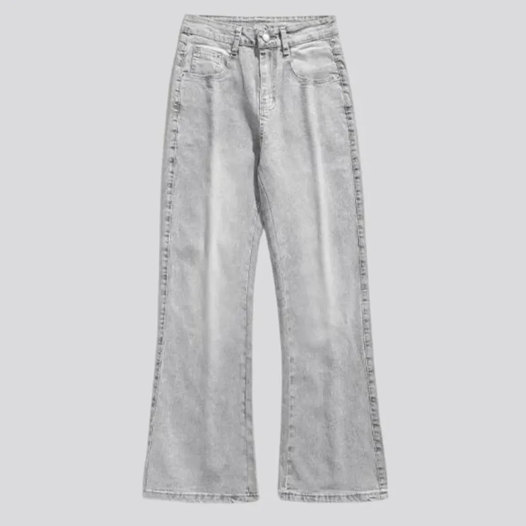 Boho style loose fit men's jeans