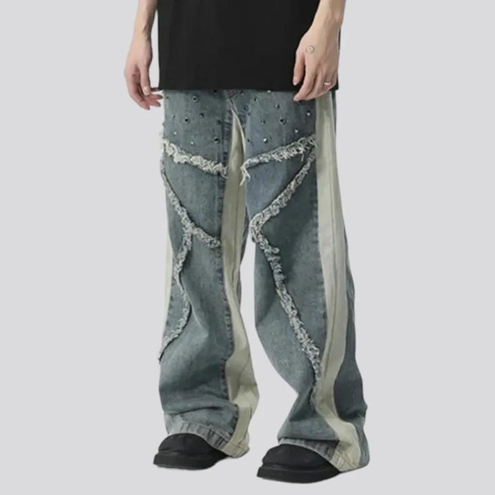 Men's embellished jeans