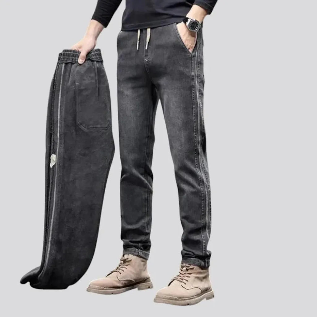 Stylish slim men's denim joggers