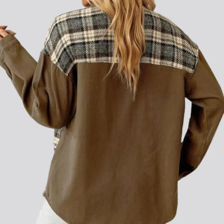 Shirt-like women's denim jacket