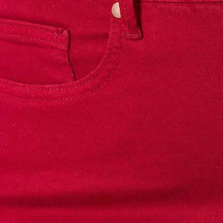 Red women's y2k jeans