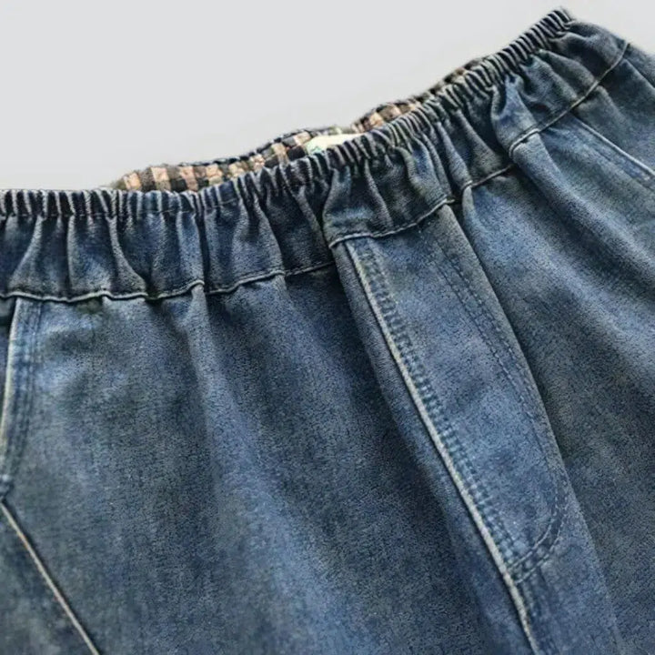 High-waist vintage denim pants
 for ladies
