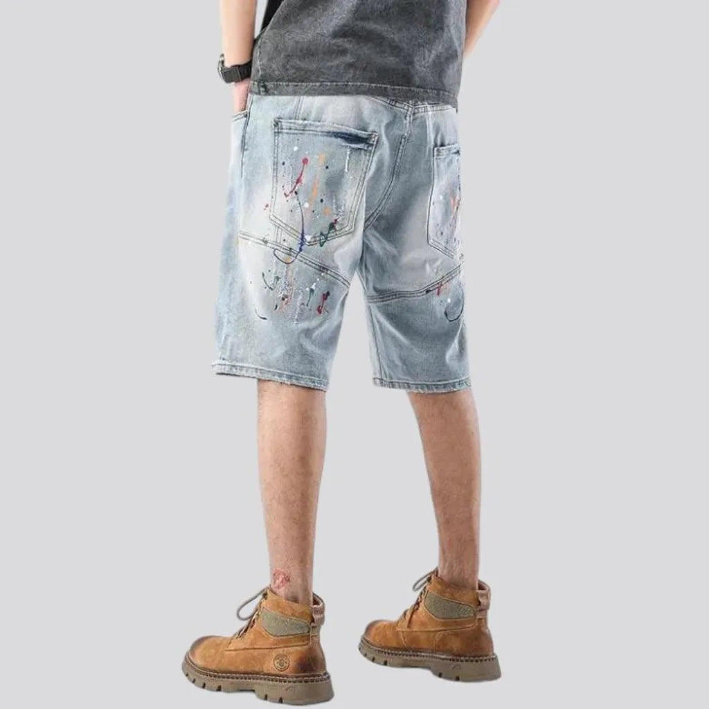Baggy y2k men's jean shorts