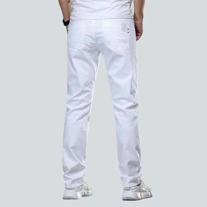White regular men's jeans