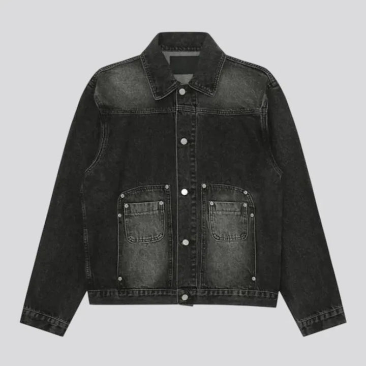 Stylish vintage men's jeans jacket