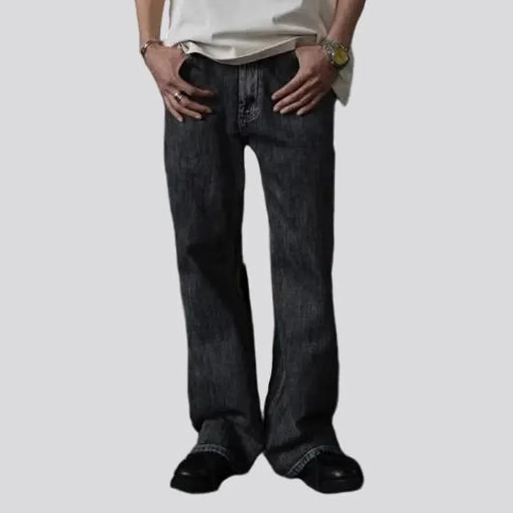 Fashionable loose selvedge men's jeans