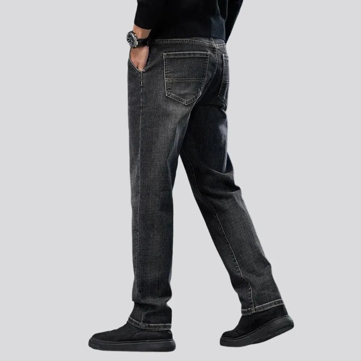 Vintage tapered-fit stretchable men's jeans