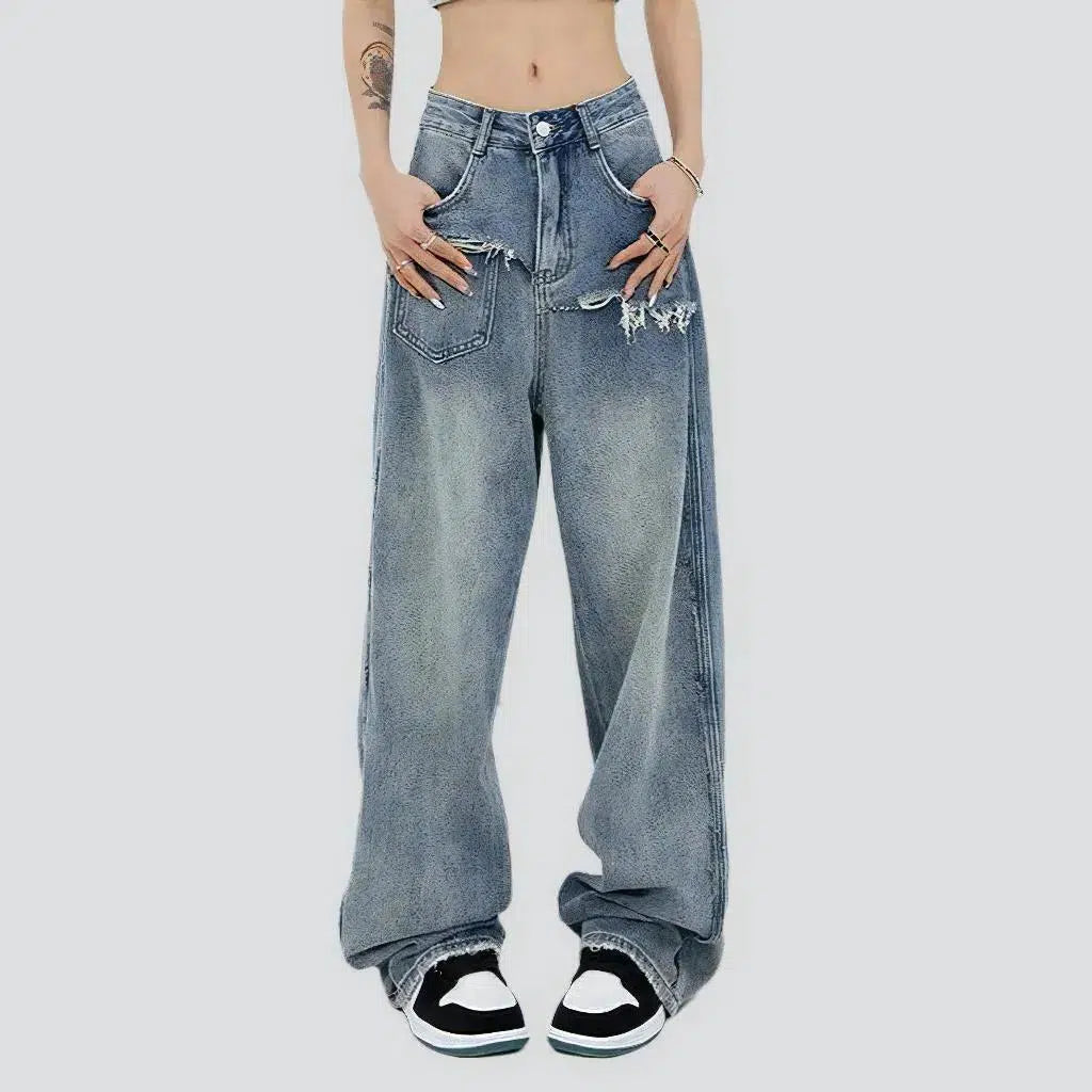 Women's distressed jeans