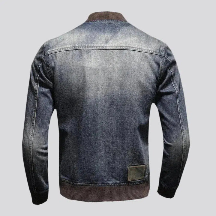 Street rubber hems men's jean jacket