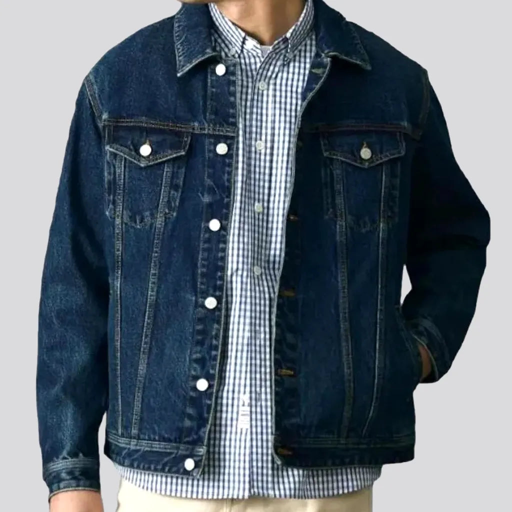 12oz stonewashed denim jacket
 for men | Jeans4you.shop