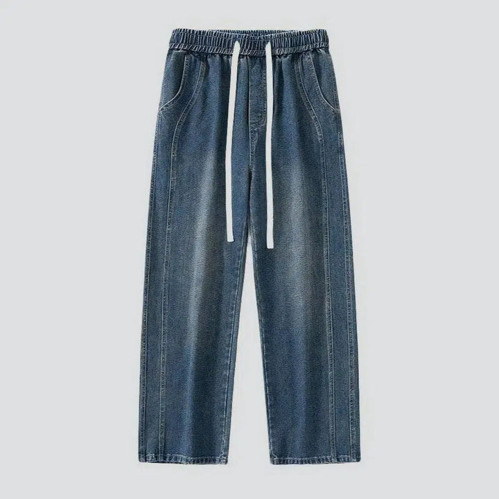 Polished men's aged jeans