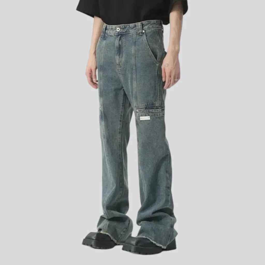 Straight high-waist jeans
 for men