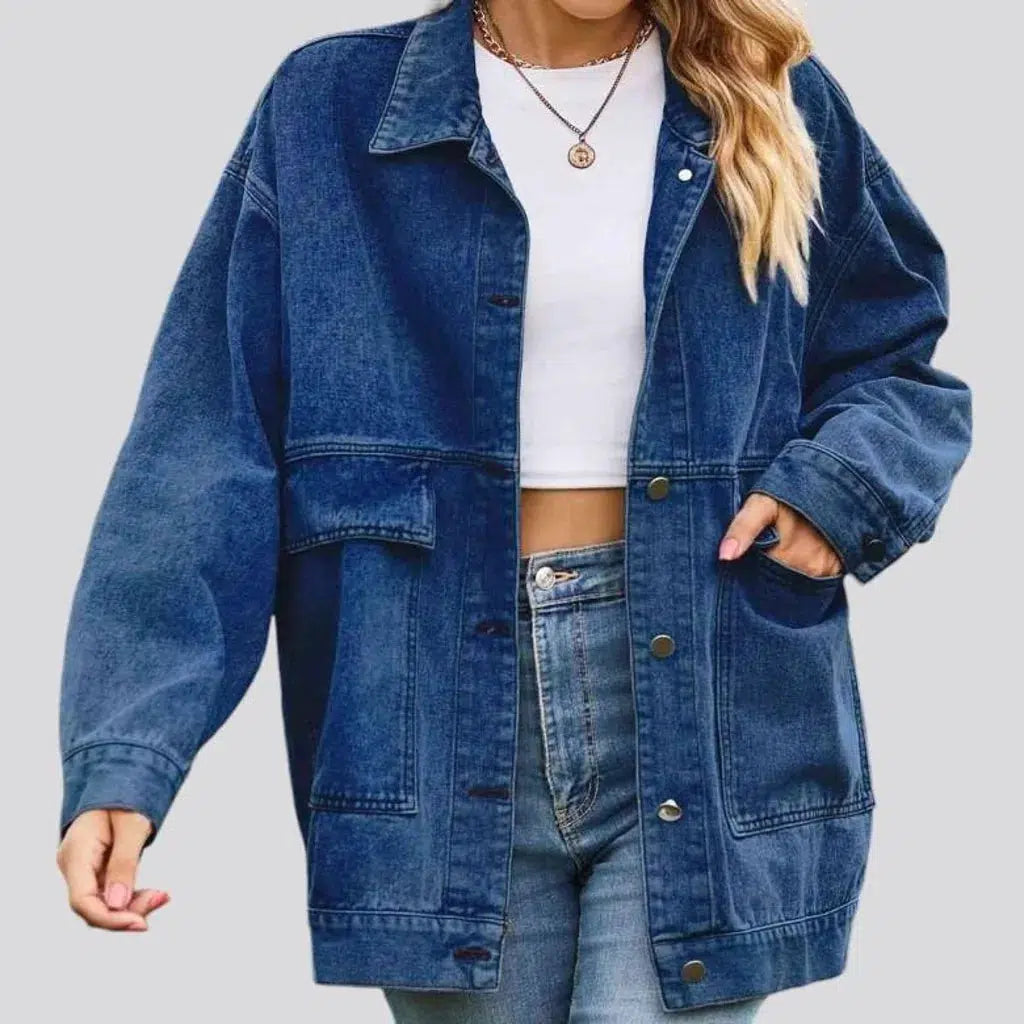 Stonewashed women's jean jacket