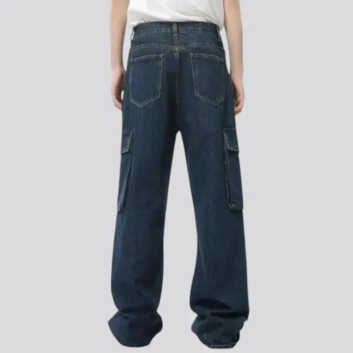 90s fashionable mid rise men's jeans