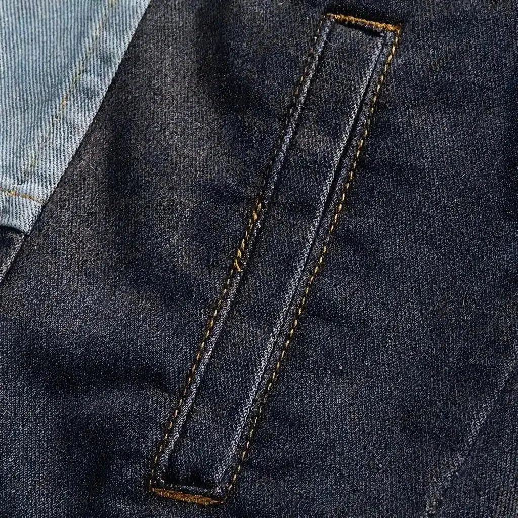 Fashion dark men's jean jacket