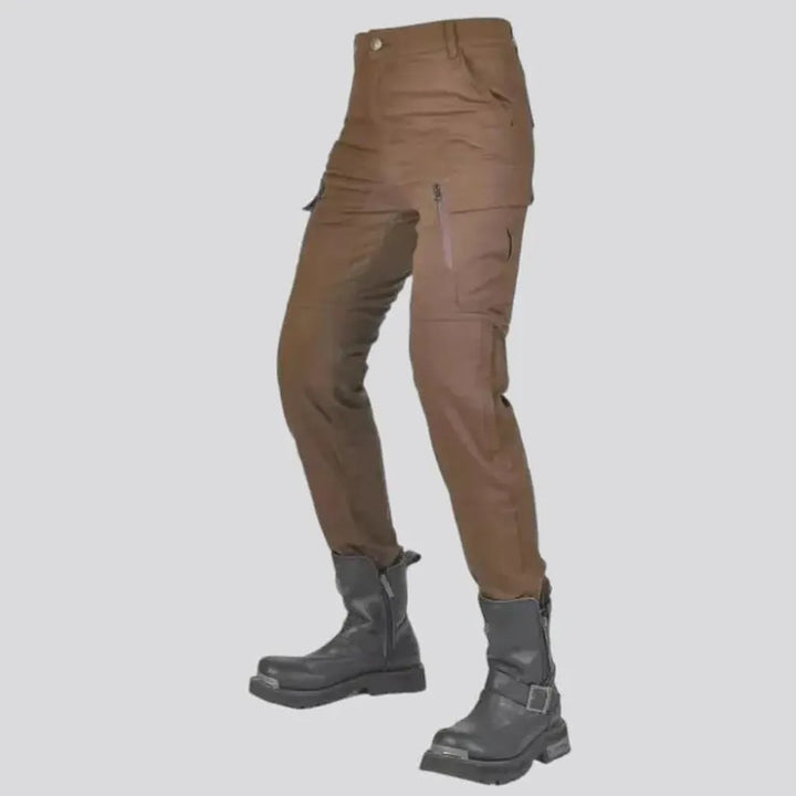 High-waist protective biker jean pants