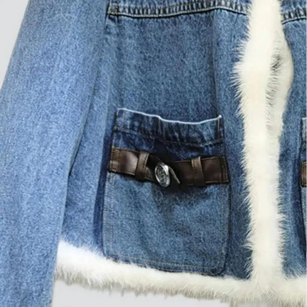 Short jean jacket
 for ladies