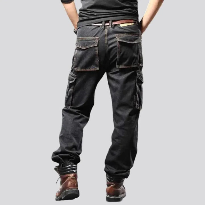 Durable stonewashed labor men's jeans