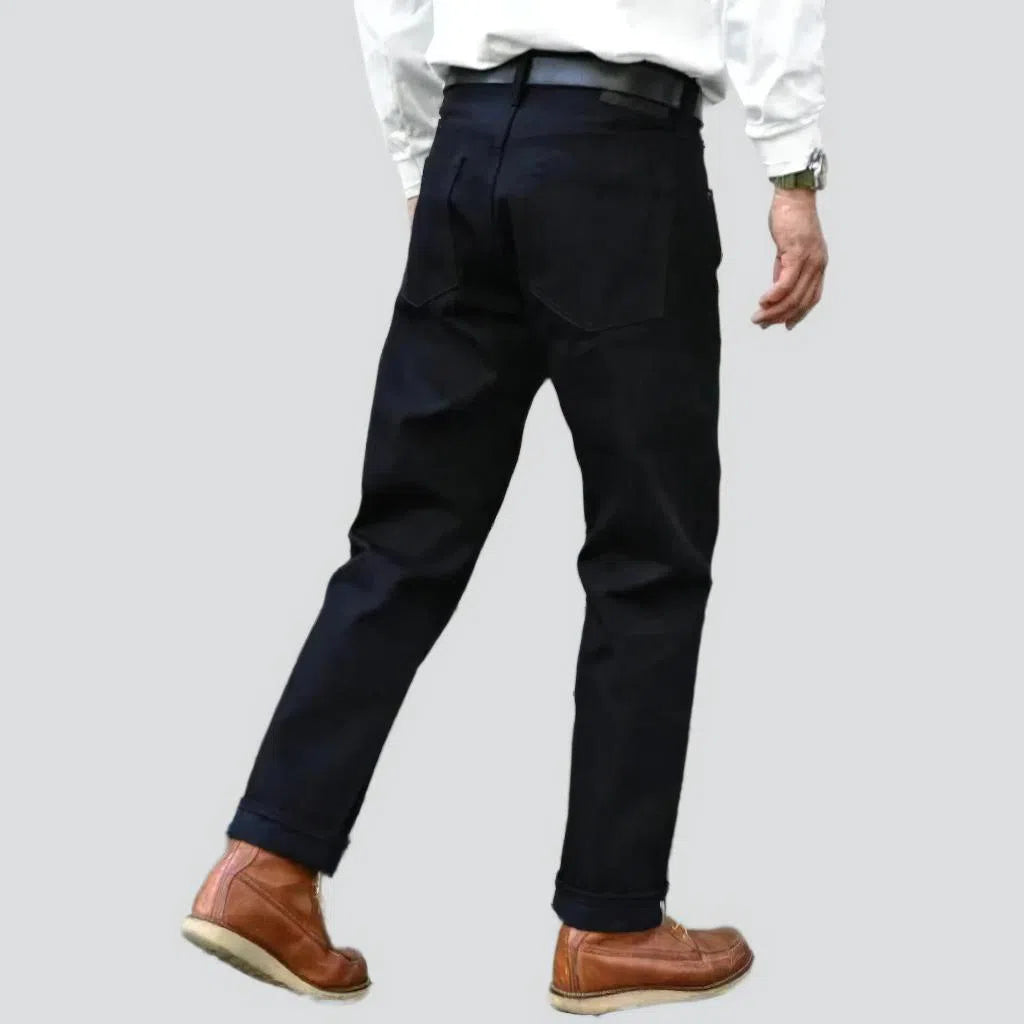 Selvedge men's monochrome jeans