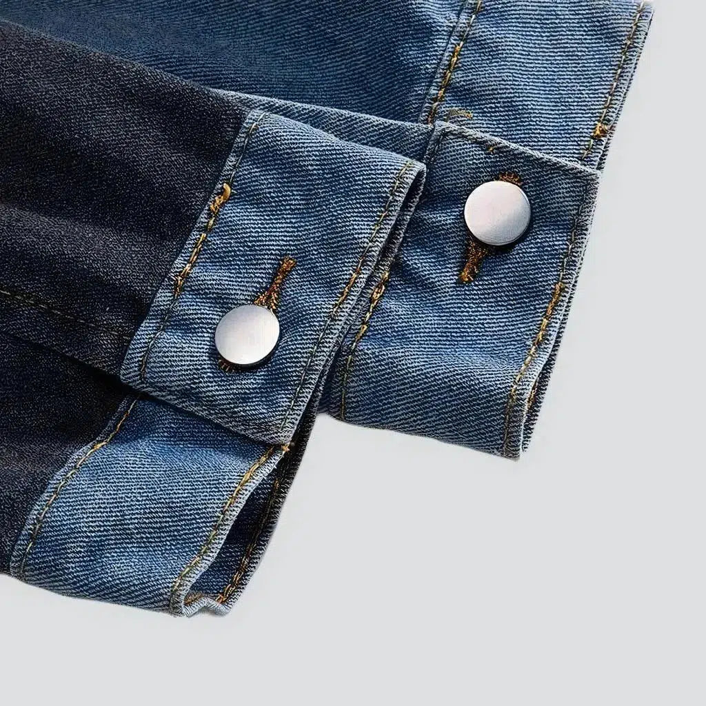 Fashion dark men's jean jacket